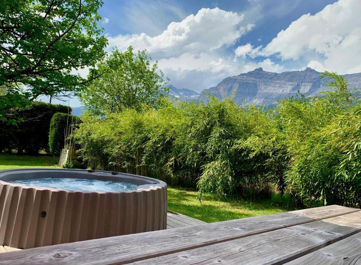 Appartement Avec Jacuzzi Dans Chalet Prive, Grande Terrasse, Parking Gratuit Les Houches Eksteriør billede